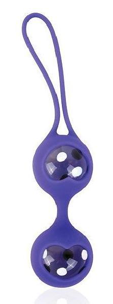 Вагинальные стеклянные шарики в фиолетовой силиконовой оболочке от Bior toys