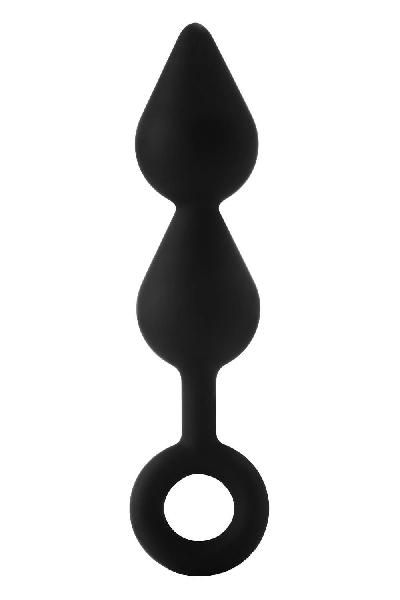 Черный анальный стимулятор XL Double Drop Plug - 20 см. от Dream Toys