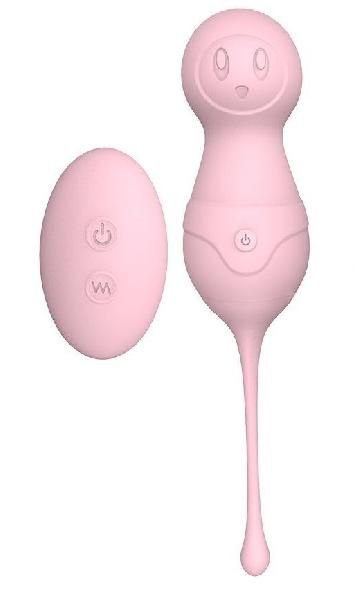 Нежно-розовые вагинальные шарики VAVA с пультом ДУ от S-HANDE
