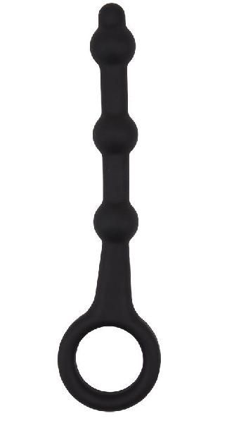 Черная анальная ёлочка Pleasure Piston - 17,5 см. от Chisa