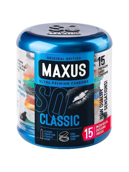 Классические презервативы в металлическом кейсе MAXUS Classic - 15 шт. от Maxus