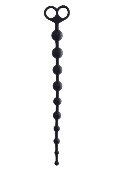 Черные анальные бусы Cephei - 33,5 см. от POPO Pleasure