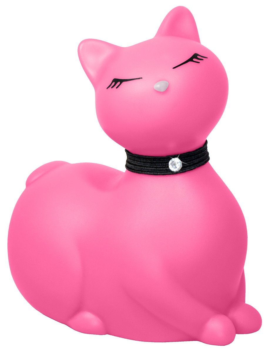 Розовый массажёр-кошка I Rub My Kitty с вибрацией от Big Teaze Toys