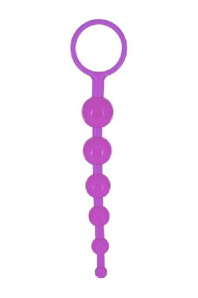 Фиолетовая анальная цепочка DRAGONZ TALE ANAL - 20 см. от Seven Creations