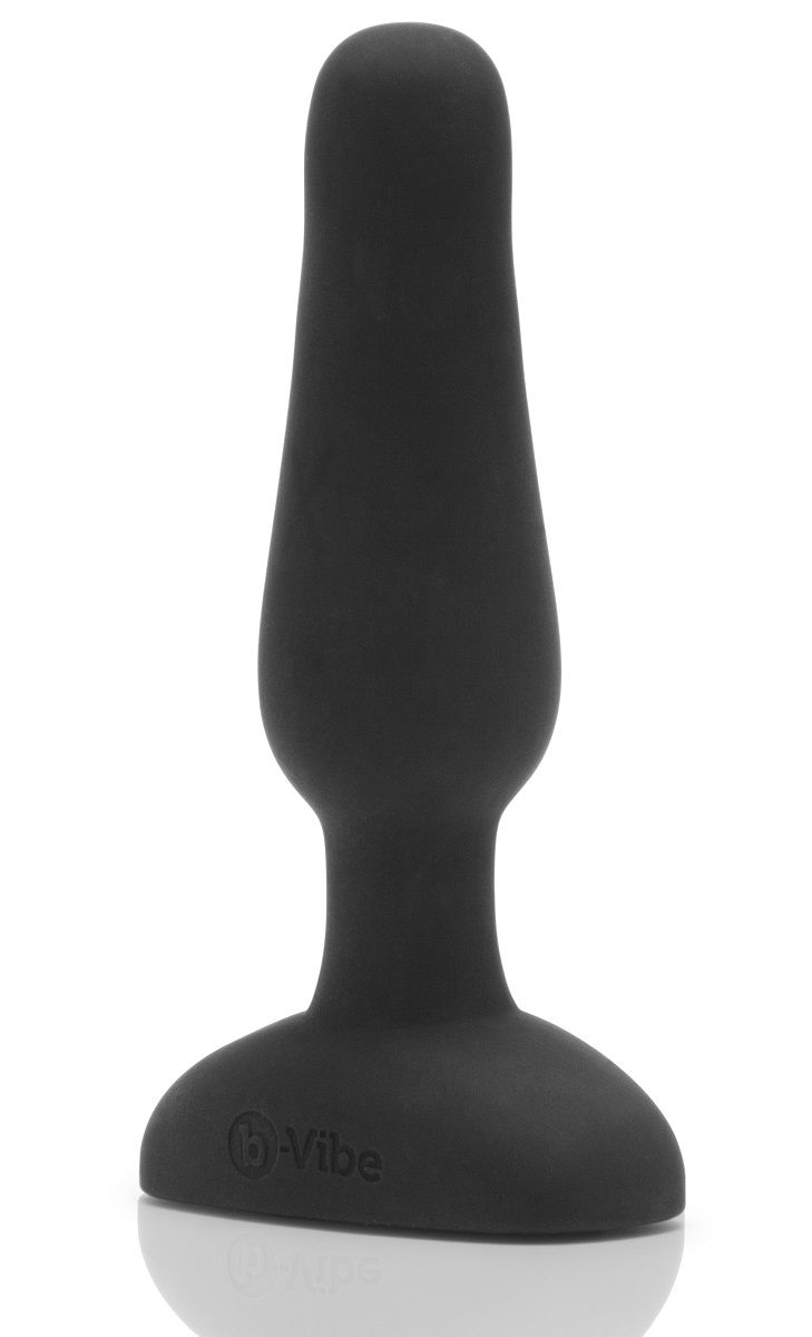 Анальная вибропробка чёрного цвета NOVICE REMOTE CONTROL PLUG BLACK - 10,2 см. от b-Vibe