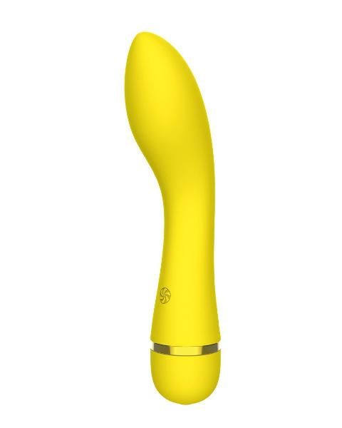 Желтый перезаряжаемый вибратор Whaley - 16,8 см. от Lola toys