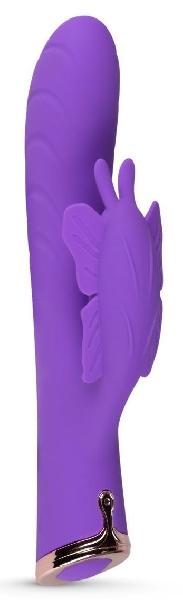 Фиолетовый вибратор-кролик The Princess Butterfly Vibrator - 20,5 см. от EDC