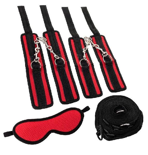 Красно-черный бондажный набор Anonymo от ToyFa