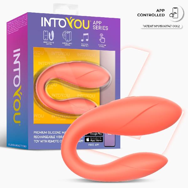 Коралловый интерактивный вибромассажёр для пар Couple Toy Salmon от Intoyou