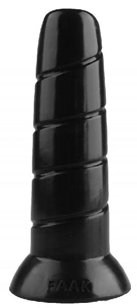 Черная винтообразная анальная втулка - 19,5 см. от Сумерки богов