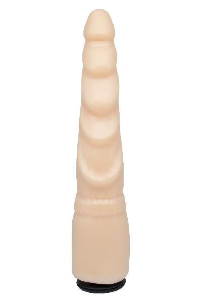 Телесная реалистичная насадка-елочка - 20,5 см. от LOVETOY (А-Полимер)