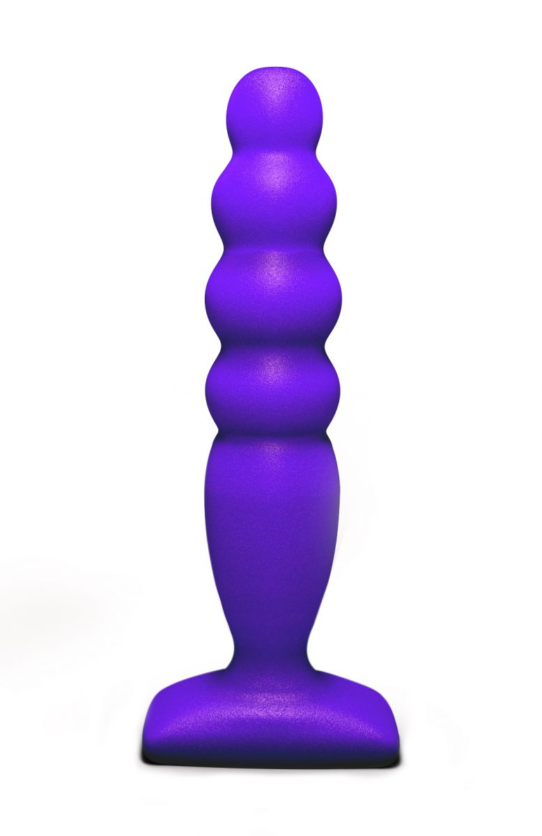 Фиолетовый анальный стимулятор Large Bubble Plug - 14,5 см. от Lola toys
