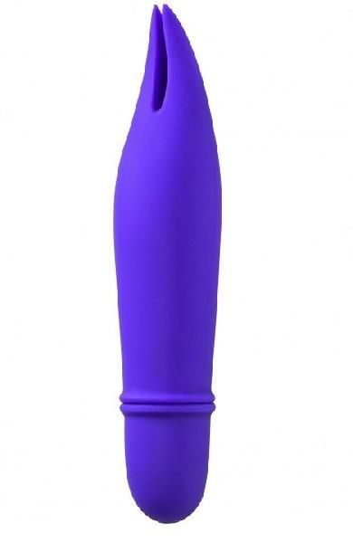 Фиолетовый мини-вибратор Universe Teasing Ears - 12,5 см. от Lola toys