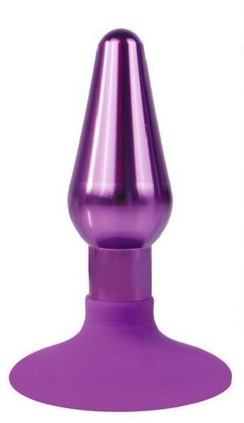 Фиолетовая конусовидная анальная пробка - 9 см. от Bior toys