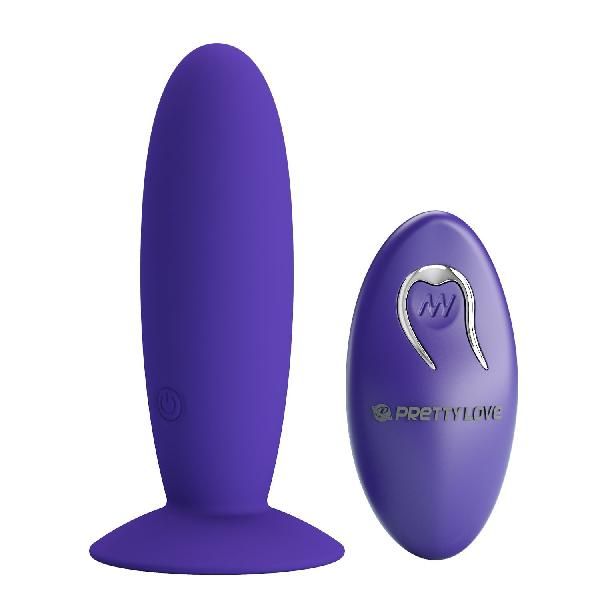 Фиолетовый анальный вибростимулятор Remote Control Vibrating Plug Youth - 11 см. от Baile