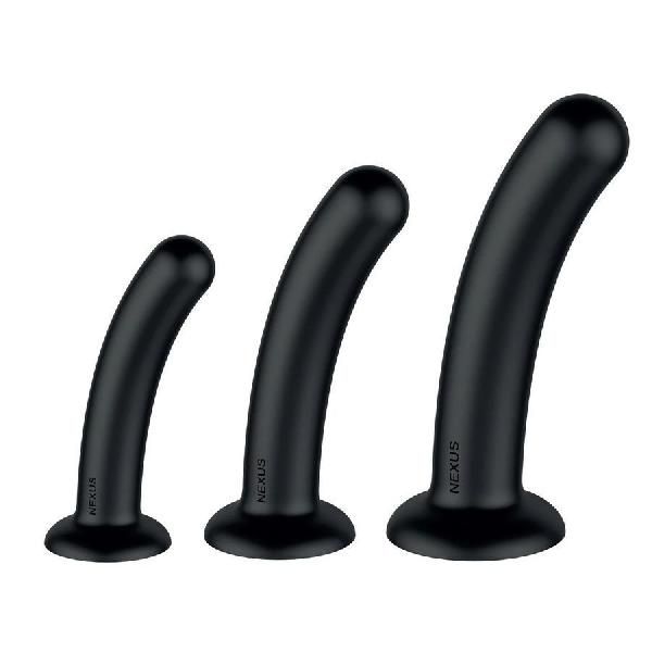 Набор из 3 черных анальных втулок Dilating Set от Nexus Range