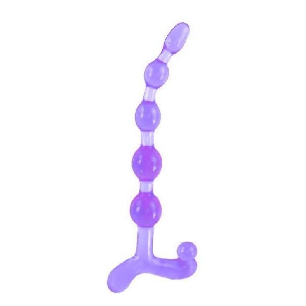 Фиолетовый анальный стимулятор - 22 см. от Baile