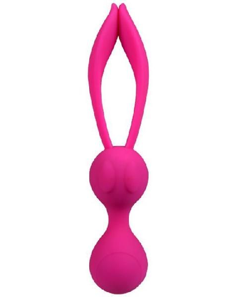 Ярко-розовые вагинальные шарики Rabbit от Iyiqu