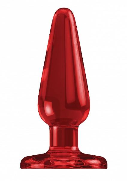 Красная анальная пробка Butt Plug Basic 3 Inch - 7,6 см. от Shots Media BV