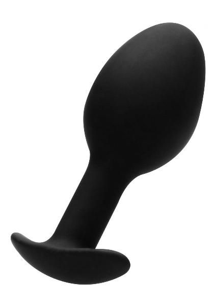 Черная анальная пробка N 89 Self Penetrating Butt Plug - 8,3 см. от Shots Media BV