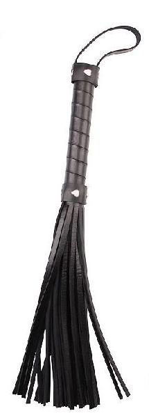 Черная многохвостая плеть Pleasure Whip - 46 см. от Chisa
