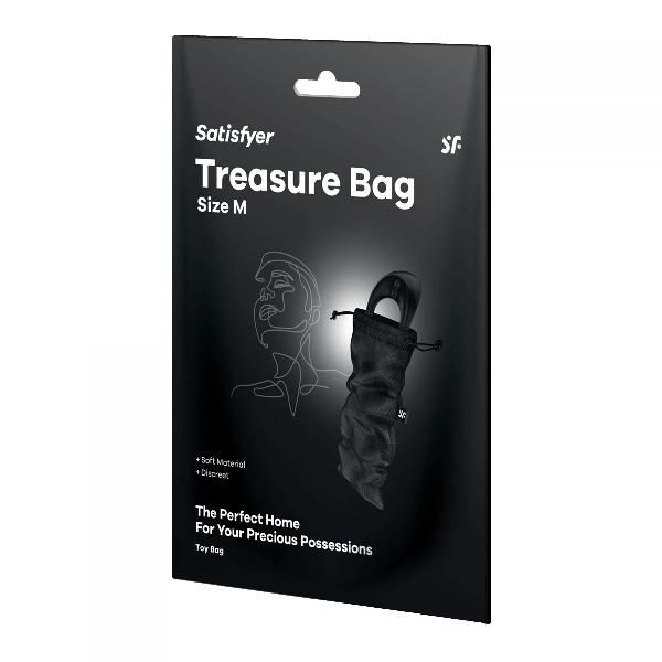 Черный мешочек для хранения игрушек Treasure Bag M от Satisfyer