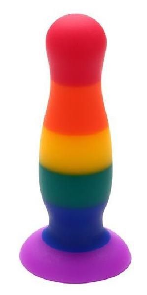 Разноцветная анальная пробка COLOURFUL PLUG - 12,5 см. от Dream Toys
