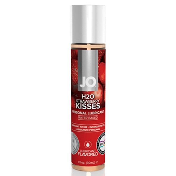 Смазка с ароматом клубники JO Flavored Strawberry Kiss - 30 мл. от System JO