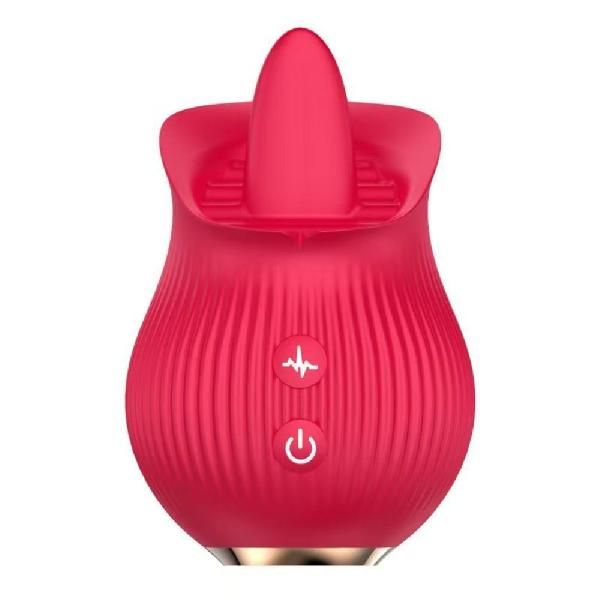 Красный вибратор с язычком Petal Bliss от Boys of Toys