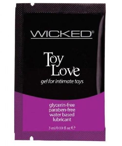 Лубрикант на водной основе для использования с игрушками WICKED Toy Love - 3 мл. от Wicked