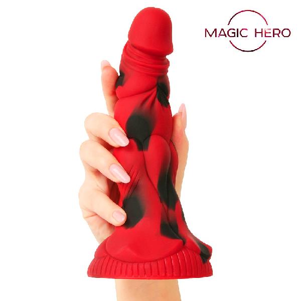 Красный фантазийный фаллоимитатор - 20 см. от Bior toys