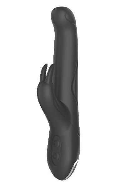 Черный перезаряжаемый вибратор Pleaser Rabbit - 23 см. от CNT