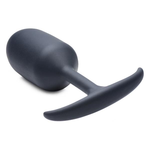 Черная анальная пробка с утяжелением Premium Silicone Weighted Anal Plug XL - 16,8 см. от XR Brands