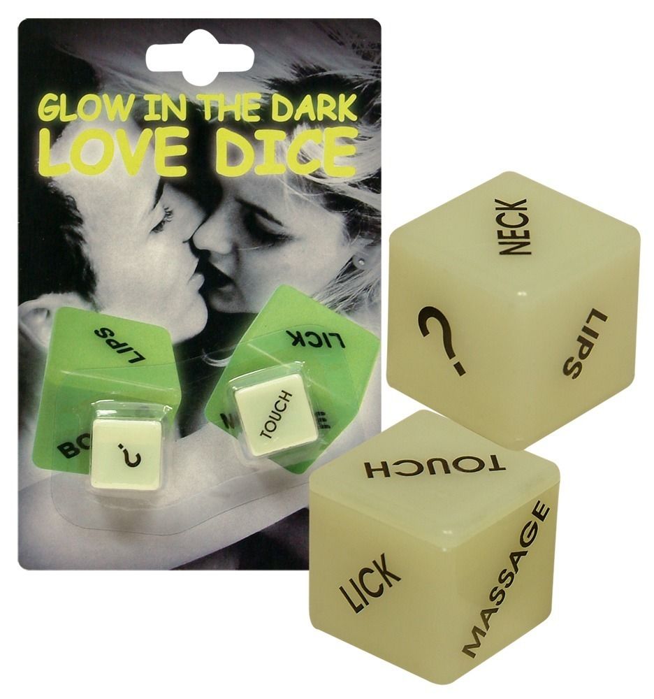 Кубики для любовных игр Glow-in-the-dark с надписями на английском от Orion
