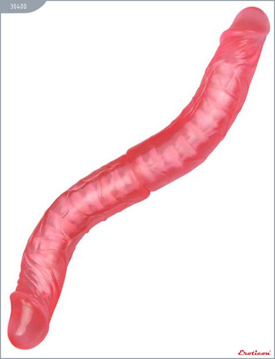 Розовый фаллоимитатор с хребтом - 36 см. от Eroticon