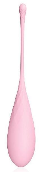 Розовый силиконовый вагинальный шарик со шнурком от Bior toys
