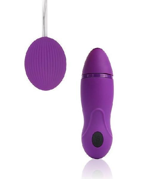 Фиолетовое виброяйцо Cosmo с пультом управления вибрацией от Bior toys