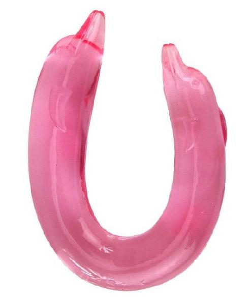 Розовый двойной фаллоимитатор Dolphin - 30,5 см. от Baile