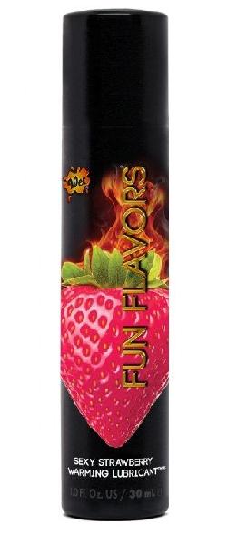 Разогревающий лубрикант Fun Flavors 4-in-1 Sexy Strawberry с ароматом клубники - 30 мл. от Wet International Inc.