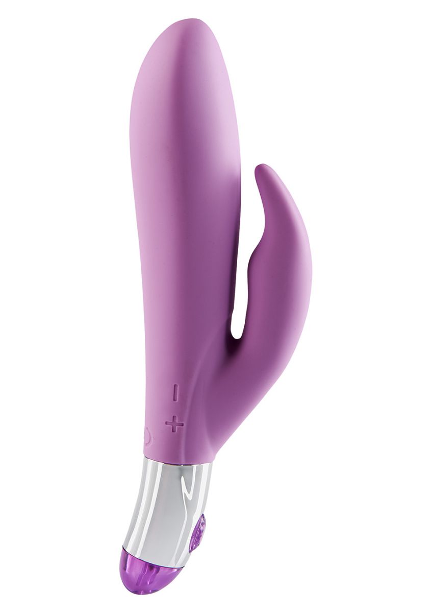 Фиолетовый вибратор Lovely Vibes Rabbit - 18,5 см. от Mae B