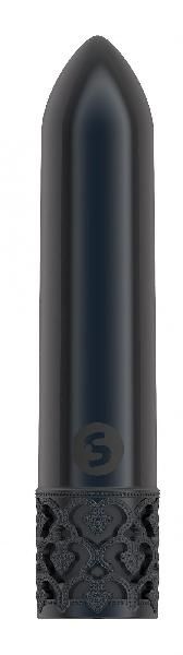 Темно-серая гладкая вибропуля Glitz - 8,8 см. от Shots Media BV