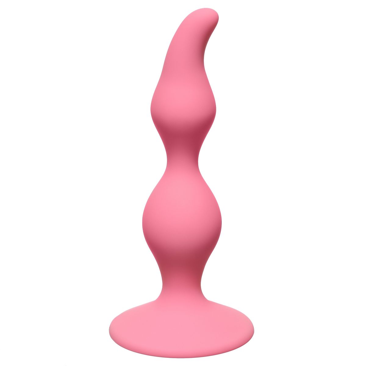 Розовая анальная пробка Curved Anal Plug Pink - 12,5 см. от Lola toys