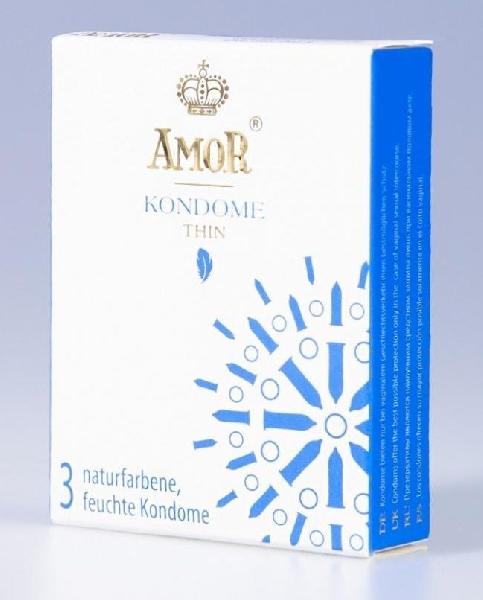 Супертонкие презервативы AMOR Thin - 3 шт. от AMOR