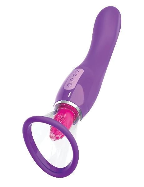 Фиолетовый вакуумный клиторальный стимулятор Her Ultimate Pleasure от Pipedream