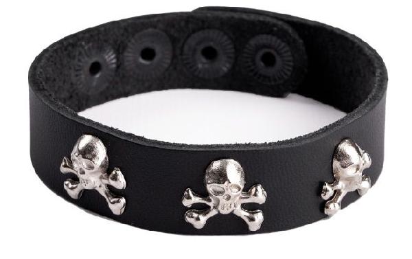 Кожаный браслет  Веселый Роджер  от Sitabella