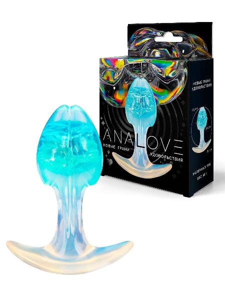 Голубоватая анальная пробка - 8,2 см. от AnaLove