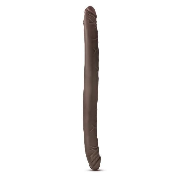 Коричневый двусторонний фаллоимитатор Chocolate 16-Inch Long Dildo - 41,5 см. от Blush Novelties