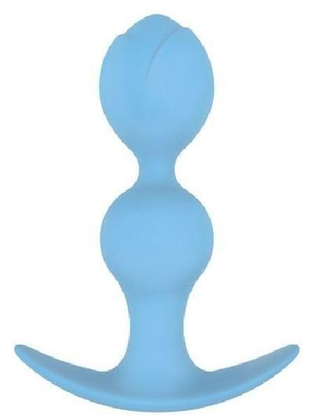 Голубая силиконовая анальная втулка - 11 см. от Bior toys