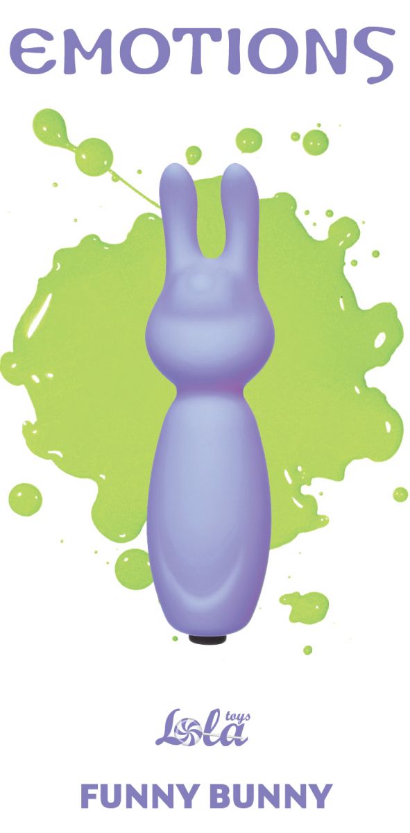Фиолетовый мини-вибратор с ушками Emotions Funny Bunny Lavender от Lola toys