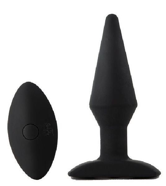 Черный анальный вибромассажер WIRELESS REMOTE PLUG - 13 см. от Dream Toys